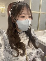 ヘアセット/ヘアアレンジ/ツインテール/ぱっつん前髪
