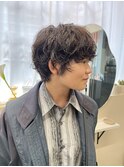 マッシュショートにクシャパーマ