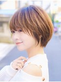 20代30代40代◎小顔ショートボブチョコレートカラー新宿代々木