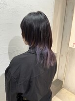 アジールヘア 池袋東口店(agir hair)&nbsp;20代30代ウルフインナーパープル、ラベンダー立体感小顔丸み池袋