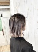 切りっぱなし/バレイヤージュ/ラベンダーアッシュ/20代30代40代
