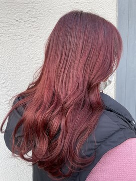 ジィップクリニカ(Zip clinica) ブリーチ1回 チェリーレッド 担当近森