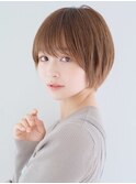 <森千晶>骨格似合わせショート/小顔ライン/透明感ベージュ