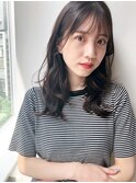 大人可愛い♪ゆるくびれミディアム*顔周りカット*白髪染めOK