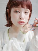 イヤリングカラー　ボブ　大人かわいい　フェザーバング