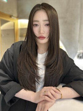 レーヴバイロンド 仙台(Reve by Lond) ミディアムレイヤーカット髪質改善仙台ダークアッシュ縮毛矯正