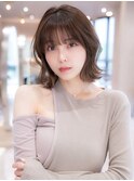 レイヤーボブ/20代30代きれいめ/顔周りカット