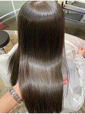 大人美人アッシュオリーブショコラアッシュ韓国ヘアモテ髪