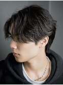 センターパートフェザーパーマシャドウパーマメンズパーマ