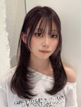 アドネ プライム(adne prime) モーブピンク/ローズブラウン/パープルグレージュレイヤーカット