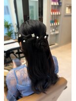 シエル バイ ケンジ 登戸 生田(CIEL by KENJE)&nbsp;結婚式お呼ばれヘア/ハーフアップアレンジ