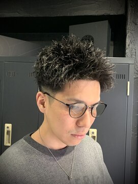 スパイキーショート×ピンパーマ×短髪×men's×メンズツイスト