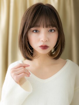 カバーヘア イヴ 戸頭店(COVER HAIR EVE) インナーカラー/デザインカラー/内巻きボブ/マロンブラウンe