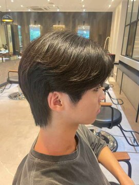 ダブル(W) メンズ/センターパート/マッシュショート/韓国スタイル