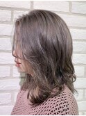 【透明感】暗髪グレーベージュ