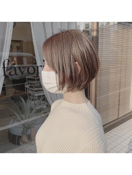 ファヴォリ(favori) 【favori】シナモンベージュ×ショートボブ