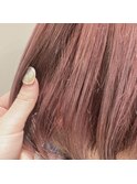 ピンクパープル/曳舟ダブルカラー髪質改善ハイライト