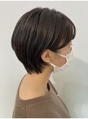 30代40代愛されハンサムショートひし形シークレットハイライト