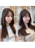 大人可愛い　韓国ヘア　似合わせ顔まわりレイヤー　銀座美容室#