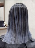 【筋強めバレイヤージュ×ホワイトアッシュ】