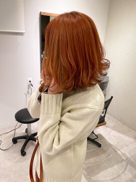 サンドット(Sun.) オレンジ/ハイトーン/ブリーチカラー/艶髪