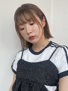 アンバー 池袋(amber) 切りっぱなしボブ/美髪/ピンクブラウン[池袋駅]