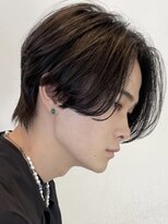 センターパートカルマヘアニュアンスパーマ韓国シャドウパーマ