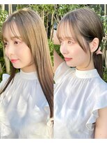 ノラ ヘアーサロン(NORA HAIR SALON)&nbsp;ナチュラル小顔前髪あり後れ毛サイドバング結べるボブくびれヘア