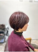 ダークパープル×グレイヘアー　@1101_hairstyle ●171●