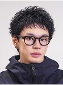 メンズカット無造作黒髪スパイキーショート刈り上げビジネス流行