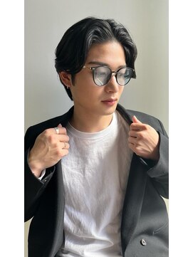 メンズサロン レブヘアー 桂店(LEVHAIR) スパイラルパーマスペインカールダークアッシュニュアンスパーマ