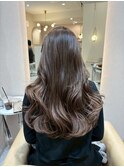 ロングウェーブ/透明感シルキーブラウン