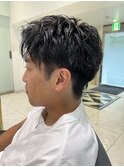 アップバングショートマッシュ