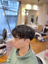 ゼロスバーバー(0's BARBER SHOP)&nbsp;シャドウパーマ韓流マッシュメンズパーマ
