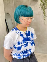 テトヘアー(teto hair)&nbsp;ボブ刈り上げワイドバングカット前髪カットブリーチ個性的
