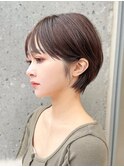 【小顔効果◎】大人上品な丸みショートボブ