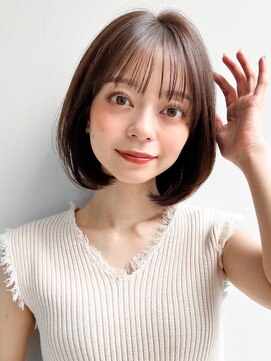 アグノス 青山(Agnos) セミディ美髪前髪ナチュラルカール艶感小顔カット外ハネボブ