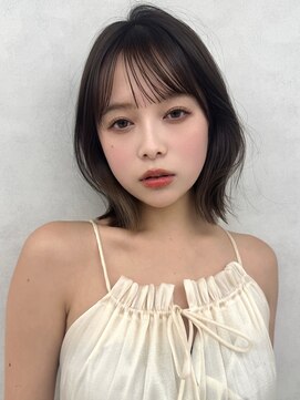 アッシュ 新杉田店(Ash) 新杉田レイヤーカット韓国ダブルカラー顔周り前髪カットボブ