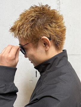 ガレージ 原宿 表参道(Garage) バズショートスパイキーショートメンズブリーチカラー原宿