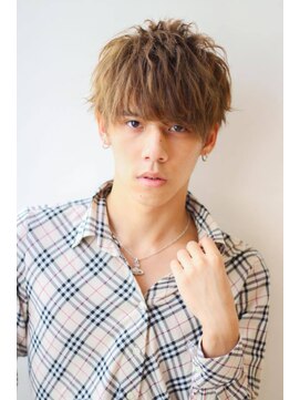 ハピネス 河原町店(Happiness) クラウドマッシュラフ無造作束感ショート　ミルクティーベージュ