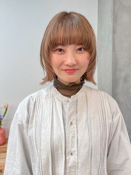 シキクーパー ヨコハマ(siki cooper) ウルフボブ × ベージュカラー