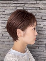 ハイバレーヘアーメゾン(HIGH VALLEY HAIRMAISON)&nbsp;大人可愛い 前髪あり ひし形  ショートボブ　耳掛け