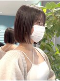 ぱつっとミニボブ