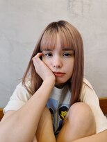 ヒュージ 三軒茶屋(huge)&nbsp;ハイトーン/ピンクベージュカラー/ミディアムヘア