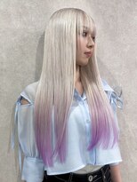 ロウル 渋谷(LOWRL)&nbsp;ホワイト×パープル／デザインカラー