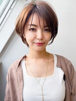 30代40代50代ハンサムショートショコラアッシュヘルシースタイル