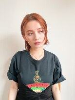 セーヌアワー(CEINE OUR)&nbsp;大人可愛い20代30代40代オレンジショートボブ丸みショート◎