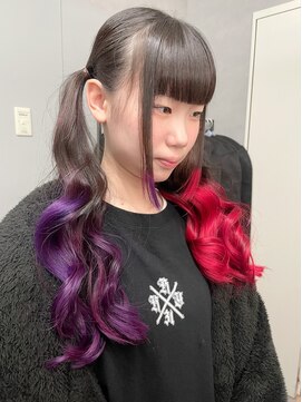 ジエクト カナウ(The Ect canow) ツインテール/裾カラー/レッドカラー/パープルカラー