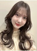 韓国風/レイヤー/小顔/前髪カット/髪質改善/グレージュ/透明感