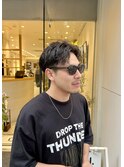 メンズショート × なみなみツイストスパイラルパーマ